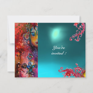 EXCALIBUR Juwel hell rot, rosa blau orange blau Einladung