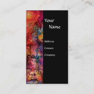 EXCALIBUR lila fuchsienblau Visitenkarte