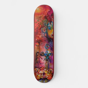 EXCALIBUR Magic Sword Arthurian Legende Red Skateboard