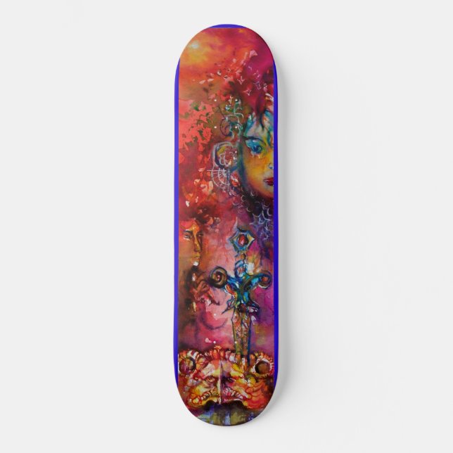 EXCALIBUR Magic Sword Arthurian Legends Fantasie Skateboard (Vorderseite)