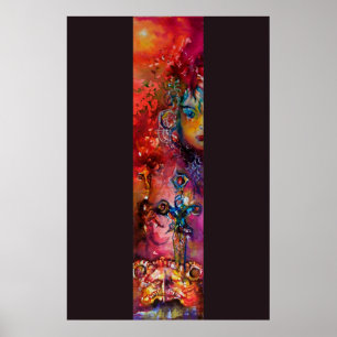 EXCALIBUR Magisches Schwert Arthurianische Legende Poster