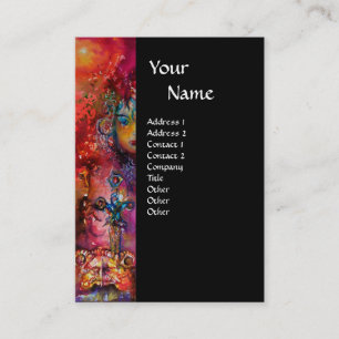 EXCALIBUR MONOGRAMM lila blaue Fuchsie Visitenkarte