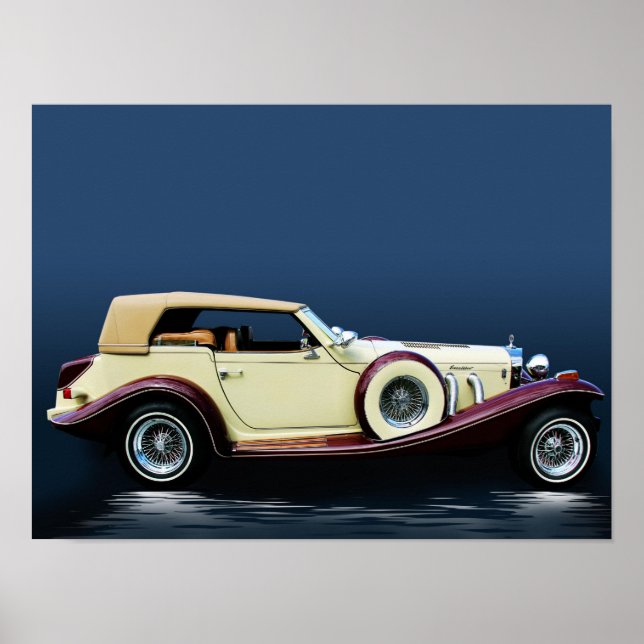 Excalibur Oldtimer-Fahrzeug Poster (Vorne)