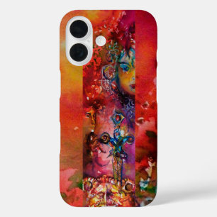 EXCALIBUR /QUEEN DER MAGIC SWORT Rot-Gelbe Fantasi iPhone 16 Hülle