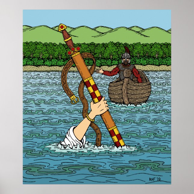 Excalibur und Arthur Poster (Vorne)