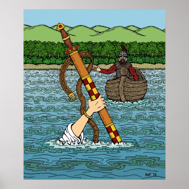 Excalibur und Arthur Poster (Vorne)