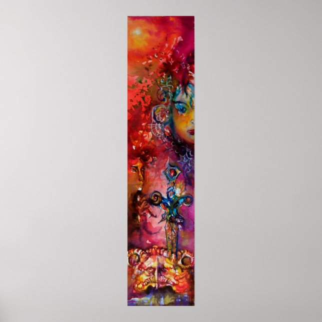 EXCALIBUR Zauberschwert Arthurian Legende Wasser Poster (Vorne)