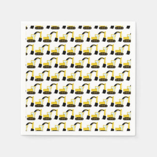 Excavadoras, fiesta de cumpleaños construcción serviette