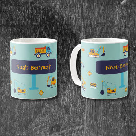 Excavator Name Mug for Toddler Boys Kaffeetasse