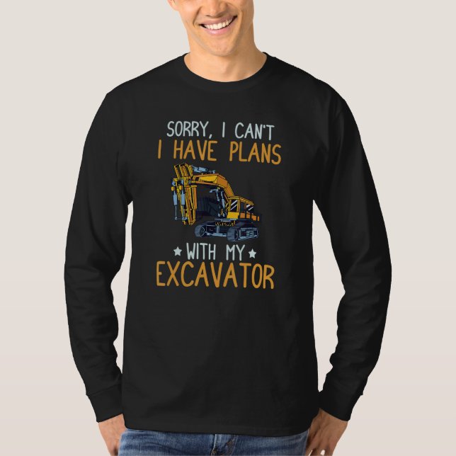 Excavator Operator Remote Control Digger Machine R T-Shirt (Vorderseite)