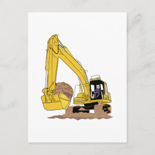 Excavator Postkarte