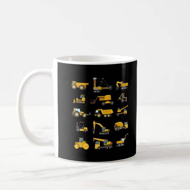 Excavator Trucks Boys Construction Vehicles Kaffeetasse (Links)