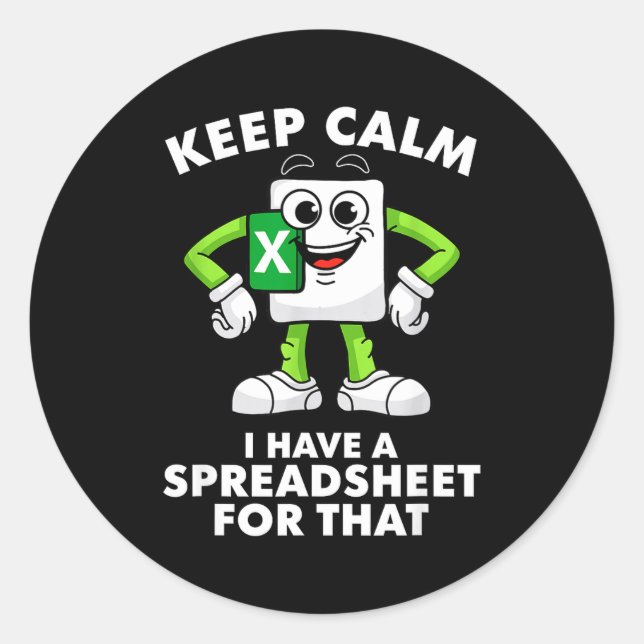 Excel Coworker Employee Farewell Goodbye Birthday  Runder Aufkleber (Vorderseite)