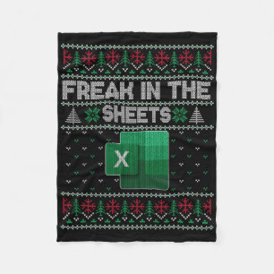 Excel-Freak in den Tabellen hässlicher Pullover Fleecedecke
