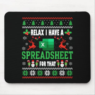Excel hässlicher Weihnachtspullover Ich habe eine  Mousepad