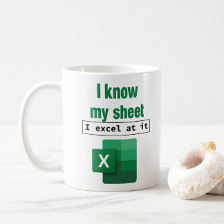 Excel Ich kenne meinen Sheet Spreadsheet Nerd Cowo Kaffeetasse