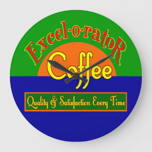 Excel-o-rator Kaffee Retro-Wanduhr Große Wanduhr