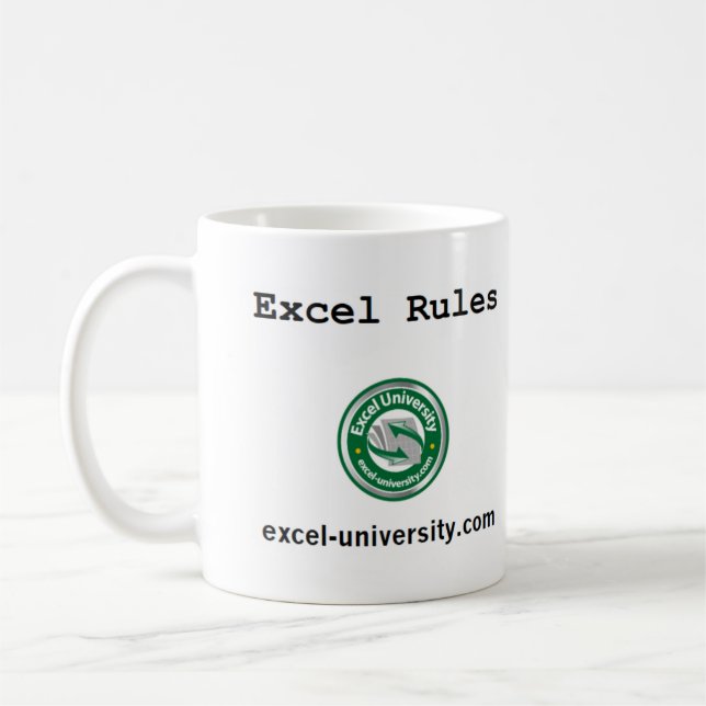 Excel ordnet Tasse an (Links)