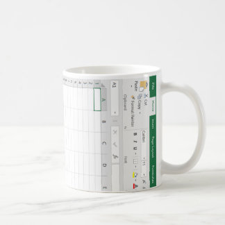 Excel-Tabelle - Grün Kaffeetasse