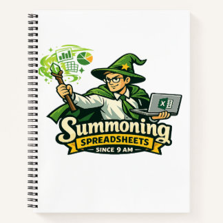 Excel-Zauberer – Beschwört Tabellen seit 9 Uhr mor Notizbuch