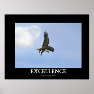 Excellence Bald Eagle Motivierend Poster