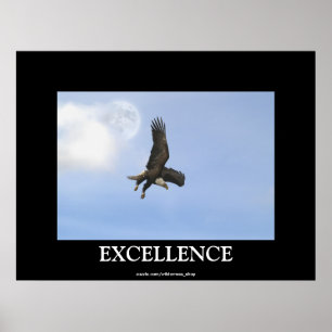Excellence Bald Eagle Motivierend Poster