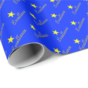 Excellence Star Congratulatory Wrapping Paper Geschenkpapier