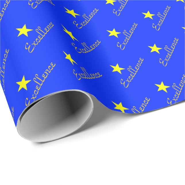Excellence Star Congratulatory Wrapping Paper Geschenkpapier (Rolleneckpunkt)