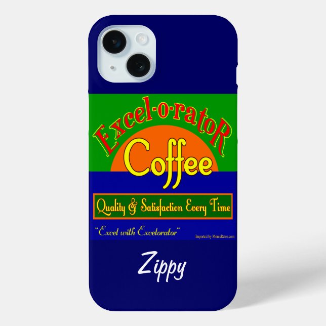 Excelorator Coffee Funny Retro Art iPhone Fall Case-Mate iPhone Hülle (Rückseite)