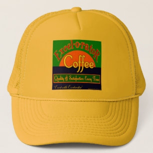 Excelorator Coffee Retro Label Art Truckerkappe
