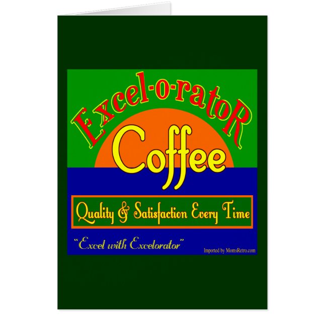 Excelorator Coffee Retro Label Blank Art Card (Vorne)