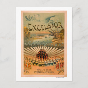 Excelsior Kiralfy Spectacular Triumph Theatre Postkarte