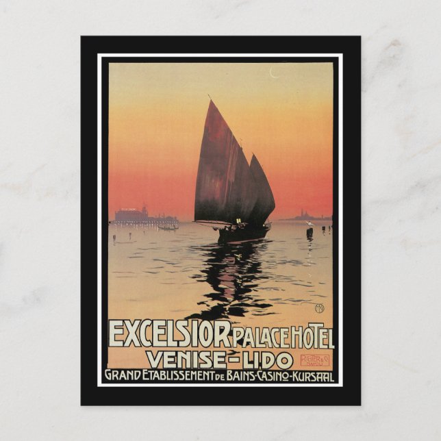 Excelsior Palace Hotel: Venise-Lido Postkarte (Vorderseite)
