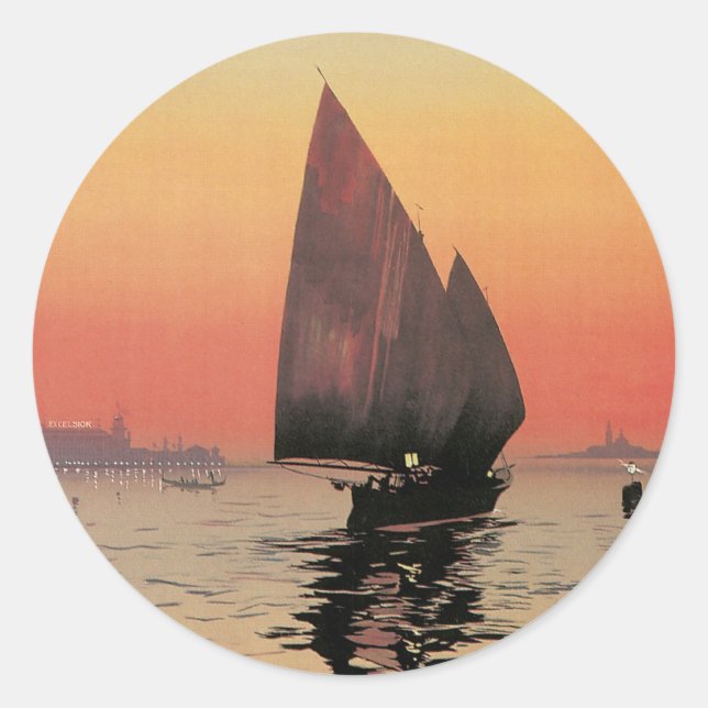 Excelsior Palace Hotel: Venise-Lido Runder Aufkleber (Vorderseite)