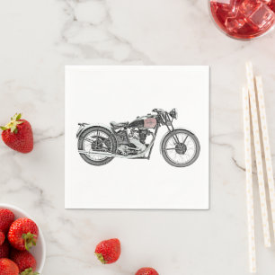 Excelsior Warrior Motorrad Zeichnend Serviette