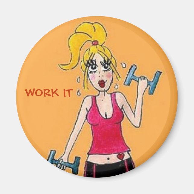 Excercise Girl Magnet (Vorne)
