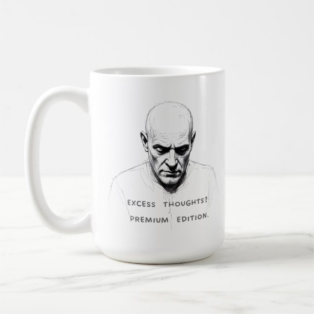 Excess Thoughts? Premium Edition Kaffeetasse (Links)