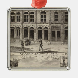 Exchange National Bank of Downs, Kansas Ornament Aus Metall