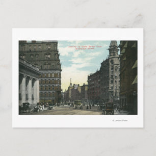 Exchange Street View of Staat Street Postkarte