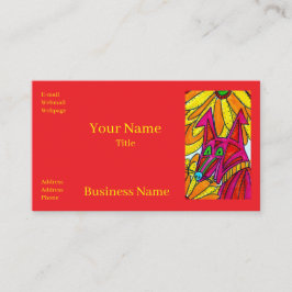 Excited Colorful Dog Business Cards Visitenkarte
