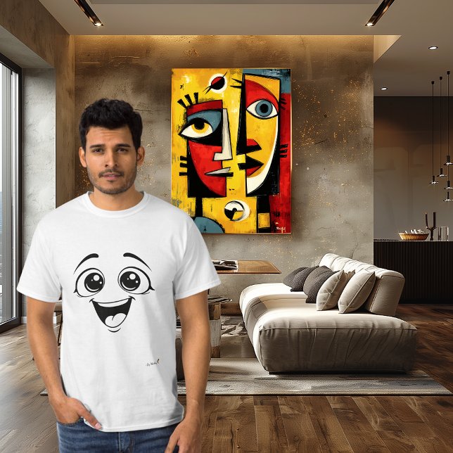 Excited Face | Saturday Mood Minimal Design T-Shirt (Von Creator hochgeladen)