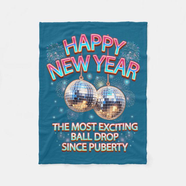 Exciting Ball Drop Since-puberty Happy New Year Di Fleecedecke (Vorderseite)