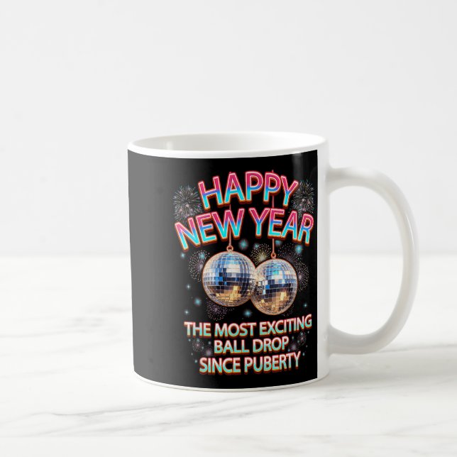 Exciting Ball Drop Since-puberty Happy New Year Di Kaffeetasse (Rechts)
