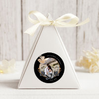 Exclusive Black Gold Floral Monogram Wedding
