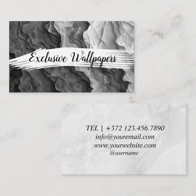 Exclusive Handmade Luxury Wallpapers Visitenkarte (Vorne/Hinten)