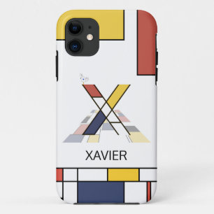 Exclusive Neoplasticism Art Monogram. Letter X Case-Mate iPhone Hülle