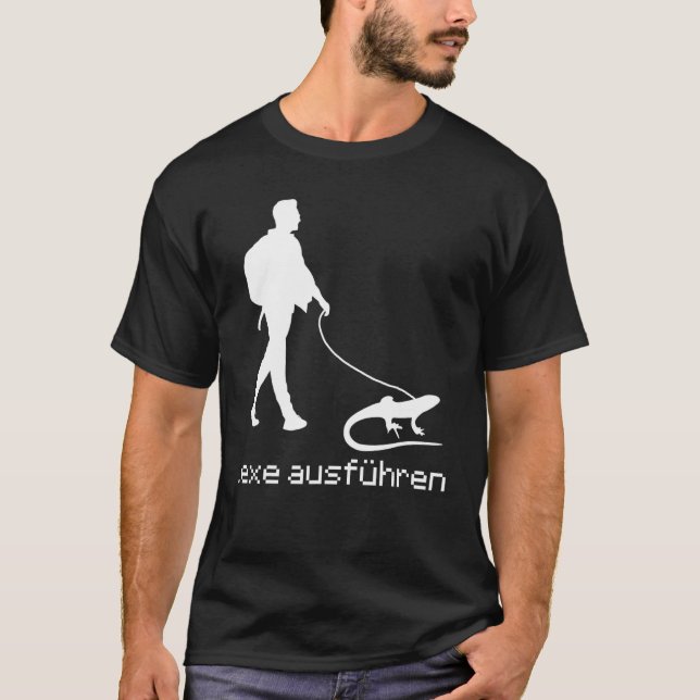 Exe Ausführen von Spaß Systemadministrator-Nerd-Ad T-Shirt (Vorderseite)