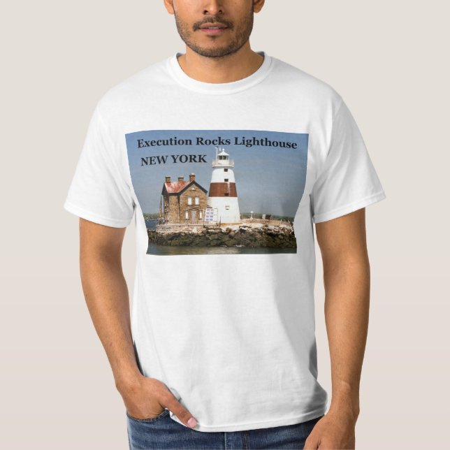 Execution Rocks Lighthouse, New Yorker T - Shirt (Vorderseite)