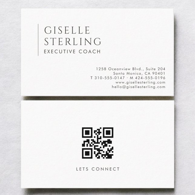 Executive Coach Moderne professionelle QR-Code Visitenkarte (Von Creator hochgeladen)