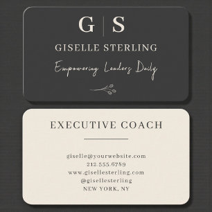 Executive Coach Schwarz Professional Visitenkarte